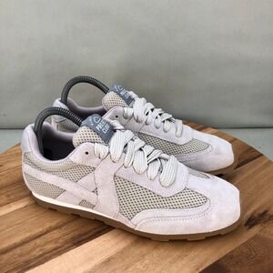 Project Cloud Womens Sneakers Shoes Low Top Lace Up Mesh Suede Beige Size 8